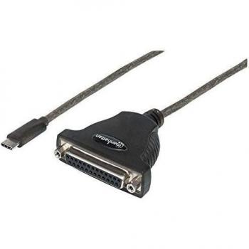 Manhattan Full-Speed USB-C to Parallel Printer Adapter