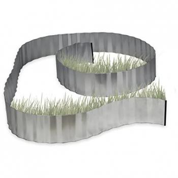 Relaxdays 5m Silver/Gray Landscape Metal Border