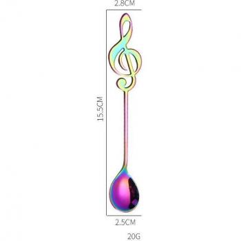 Cuchara de Postre Musical de Acero 304