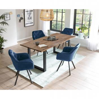 SalesFever Esszimmer Set, 5 tlg. mit drehbaren Stühlen