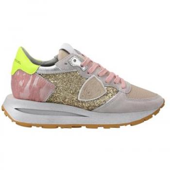 Philippe Model Damen Sneakers Tropez Haute Low Glitzer Mix