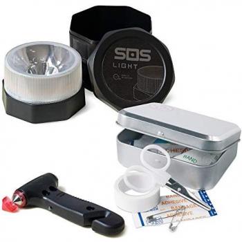 Box Kit Sicurezza Auto: Luce, Martello, Colazione