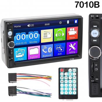 LEEPEE – lecteur multimédia voiture 2DIN, écran tactile 7 HD, MP5/FM, 7010B/7012B/7018B