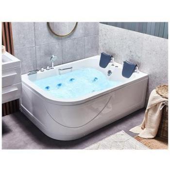 Vasca Idromassaggio Angolare Bianca Led 170x119 cm Bayamo