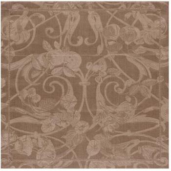 Jacquard Lin Serviette Marron Tivoli