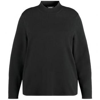 Samoon Damen Feinstrick Turtleneck Pullover Schwarz 46/L