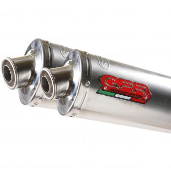 GPR Italia MO.1.TO Coppia Terminali Omologati con Raccordo Moto Morini Corsaro 1200 2005/11 Titanium Ovale/Oval