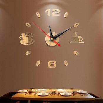 Horloge Murale 3D – Sticker Miroir Design Urbain