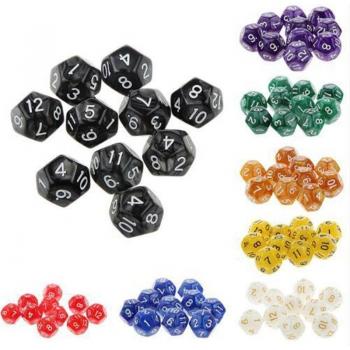 Collection de 25 dés D12 multicolores