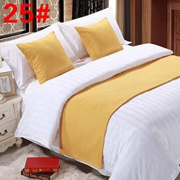 BAMCQ Drapeau de Lit Jaune 50x210cm