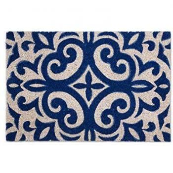 Excelsa Boheme Outdoor Door Mat Blue/Green 40cm W x 60cm L