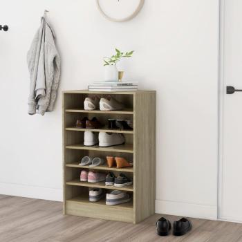 Armoire à chaussures de style contemporain, chêne Sonoma, 60x35x92 cm – meuble d'ingénierie