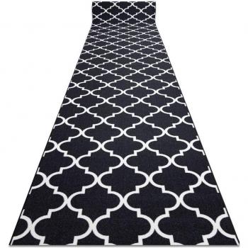RUGSX Black Trellis Runner – 133 × 160 cm