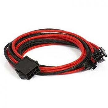 Phanteks 6+2‑Pin PCIe Power Extension – 50 cm Black/Red