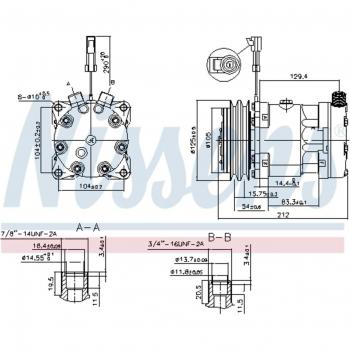 Unidade Compressor Nissens 89518 para Sistema de Ar Condicionado