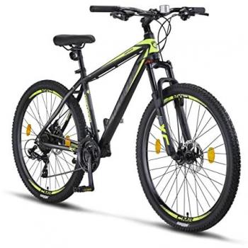 Licorne Bike VTT Aluminium Noir / Vert Citron 21 vites