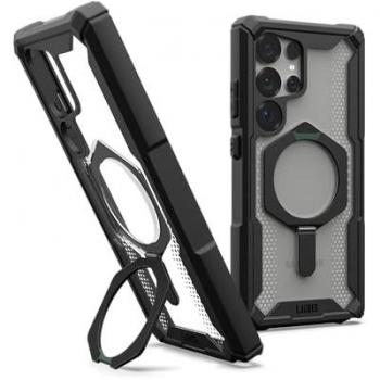 Urban Armor Gear Plasma XTE Nera Trasparente – Custodia induttiva e stand per Samsung S25 Ultra