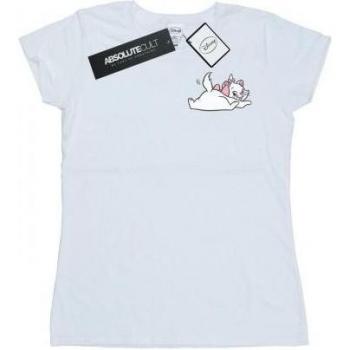 Disney Women's Aristocats Marie Back Print Tee XL White