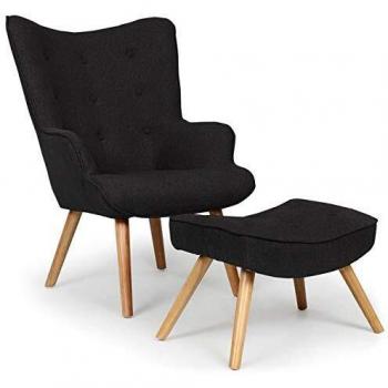 Lot de 2 Fauteuils Velours Gris