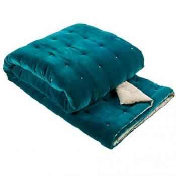 Premium Jaipur Velvet Throw – 140 cm × 200 cm (Blue)