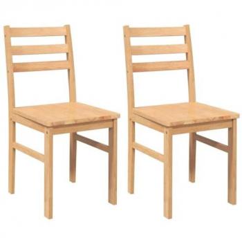 Set de 2 Cadeiras de Jantar em Seringueira