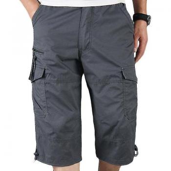 Homme pantalon 3/4 longueur courte gris sombre