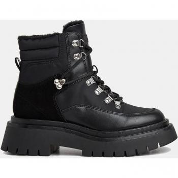Botín Queen Ice Piel Negra 41 – Suela 1-3 cm, Cordón Casual