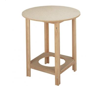 Wellhome Gazte Mesa camilla con acabado natural de 90x90x75 cm