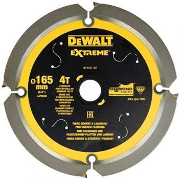 Lame de scie circulaire portative denture diamant Dewalt multi-matériaux 165x20mm 4T