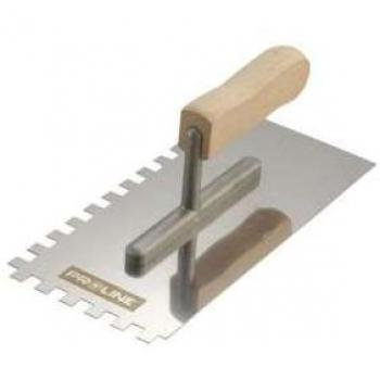 Pro-Line Edelstahl-Kelle mit Zahnraster-Spachtel, 6x6 mm – Paca Modell 61532