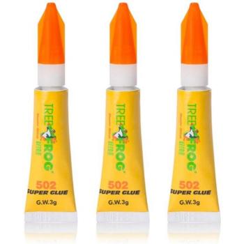 3pcs Instant Super Glue for Wood, Leather, Rubber, Metal