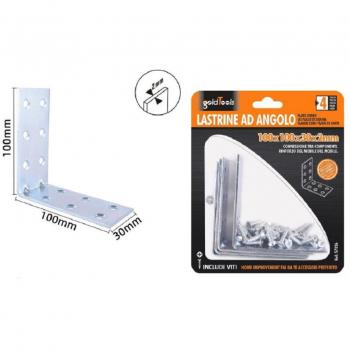 Set 4 d'Angle Lastrine 100x100x30x2 mm + Vis Mobile (57126)