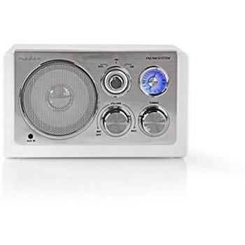 Tischradio AM/ FM Batteriebetrieben / Netzstromversorgung Analog 9 W Weiß