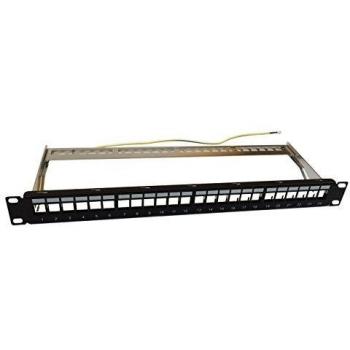 PANEL MODULAR WP 24 PUERTOS STP CAT5E/6 CON GESTOR DE CABLES