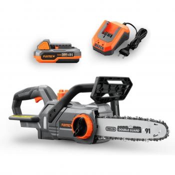 Tronçonneuse FUXTEC FX-E1KS20 20V sans fil 10 pouces Batterie 2Ah et chargeur 2,4A inclus
