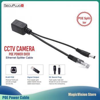 Inyector POE 12-48V con kit de cables y separador para CCTV