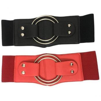 Cinturón de cintura ancha para mujer con huecos