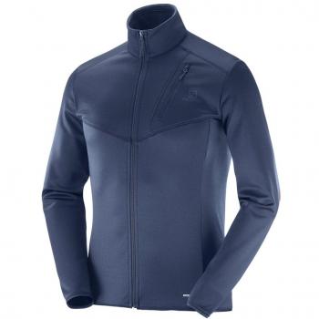Salomon Discovery FZ M Jacke, Herren L Blau (Nacht Himmel Melange)