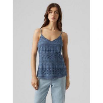 VERO MODA Top 'VMHONEY' color azul paloma