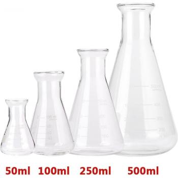 Flacon en verre borosilicate col large 50ml à 2000ml pour laboratoire