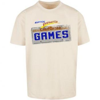 F4NT4STIC Männer T-Shirt „California Games Plate“ – XXL – Sand‑Beige – 100 % Baumwolle