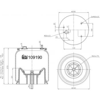 Fuelle de suspensión neumática FEBI BILSTEIN 109190