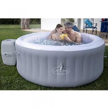 Bestway LAY-Z-SPA St. Lucia AirJet™ Spa, 170 x 66 cm, Silbergrau, für 2-3 Personen
