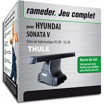 Rameder Pack Barres de Toit SquareBar Hyundai Sonata V avec Serrure Intégrée