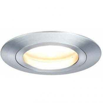 Paulmann 92824 LED-Coin-Spot Einbaustrahler – Satiniert, IP23, 7 W, Deckenmontage, dimmbar, 1‑er Komplettset
