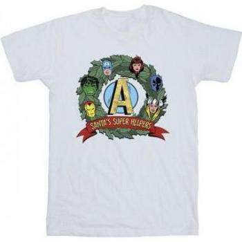 Polo con Stampa Marvel Santa's Super Helpers
