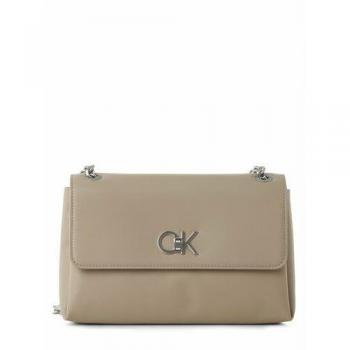 Borsa a tracolla Calvin Klein Re-Lock in pelle sintetica beige