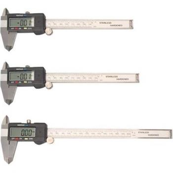 Digitale Metallskala 300 mm – Edelstahl‑Messschieber mit Mikrometersattel – Rutschmechanismus