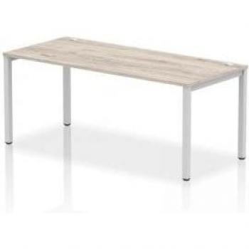 Impulse Workstation 1800 Silver Frame Grey Oak