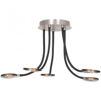 Steinhauer Leinen-Turround Deckenleuchte – Metall‑Rahmen, 91,5 cm, mit eingebauter LED